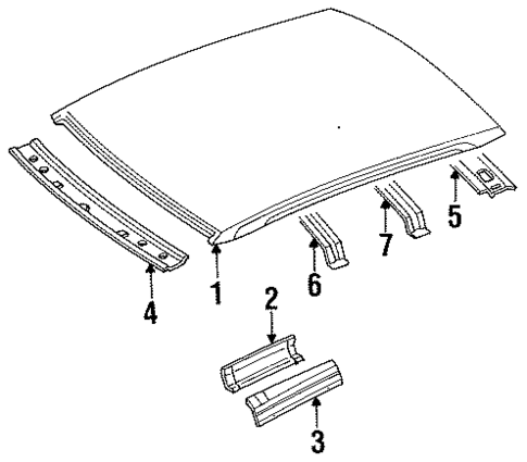 Roof & Components for 1992 Nissan Sentra #0