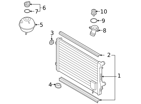 Radiator & Components for 2009 Volkswagen GTI #0