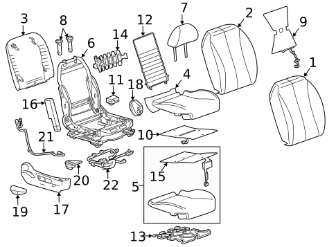 Front Seat Components for 2010 Pontiac G6 #1