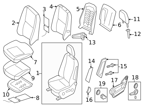 Front Seat Components for 2011 Mercedes-Benz Sprinter 2500 #0