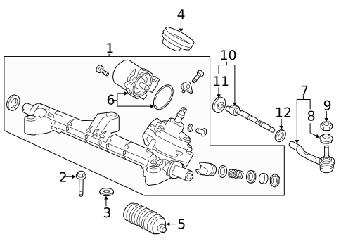 Steering Gear & Linkage for 2017 Acura TLX #0