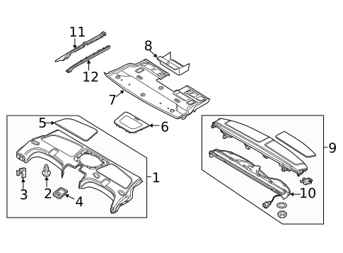 Interior Trim - Rear Body for 2012 Audi A8 Quattro #0