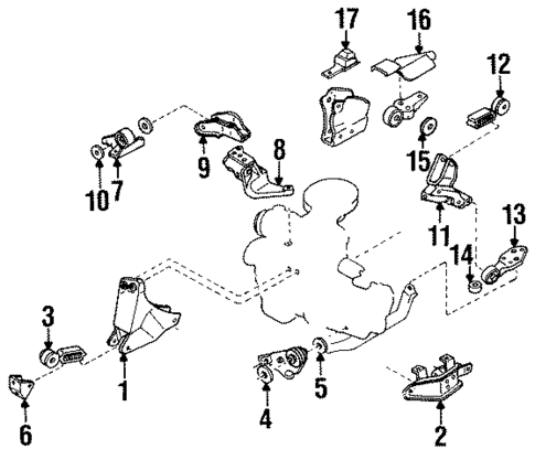 Engine & Trans Mounting for 1987 Nissan Sentra #0