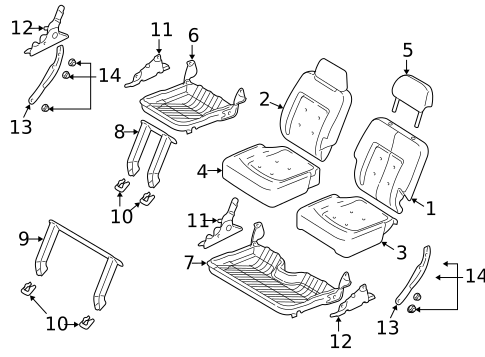 Rear Seat Components for 2003 Ford Expedition #0