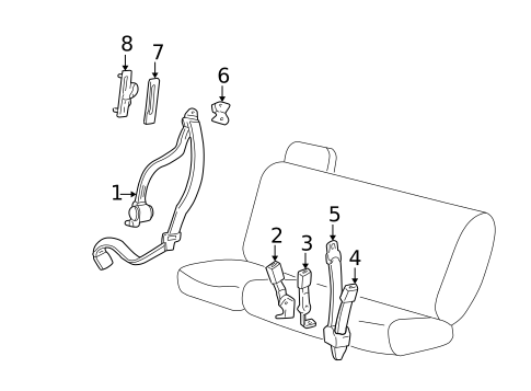 Seat Belt for 2004 Ford Excursion #0