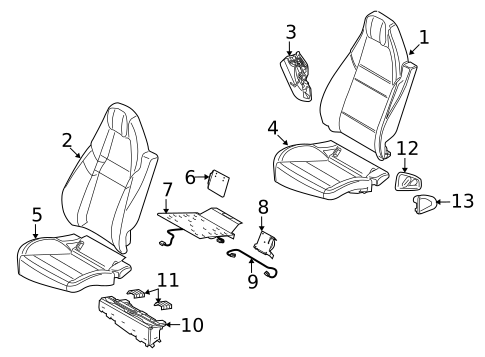 Rear Seat Components for 2013 Porsche Panamera #2