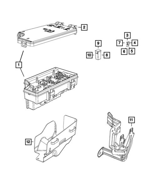 Power Distribution Center, Fuse Block, Junction Block, Relays and Fuses for 2015 Jeep Compass #0