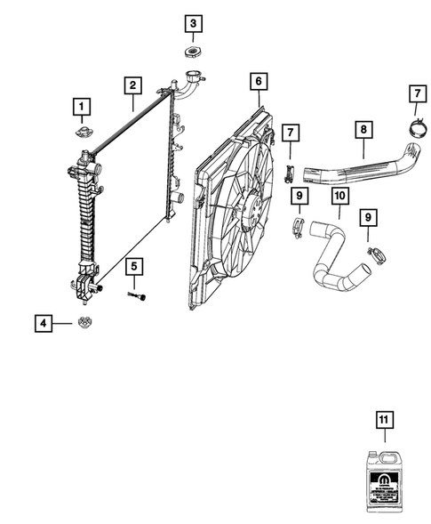 Radiator and Related Parts; Charge Air Cooler for 2018 Jeep Grand Cherokee #3