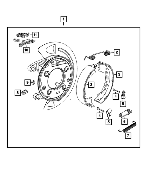 Parking Brake Level, Cables, and Rear Disc Park Brake Assembly for 2024 Ram 2500 #1