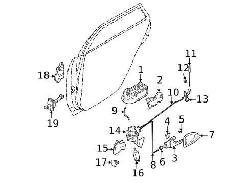Lock & Hardware for 2003 Volvo V40 #1