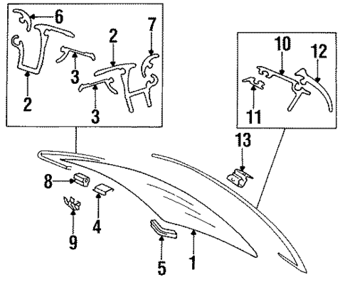 Reveal Moldings for 1999 Mercedes-Benz S600 #0