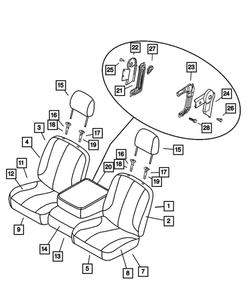 Front Seats and Attaching Parts for 2006 Dodge Ram 1500 #3