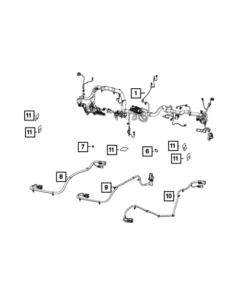 Wiring-Instrument Panel for 2018 Dodge Challenger #0