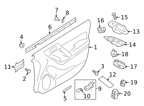 Interior Trim - Front Door for 2018 Subaru Forester #0