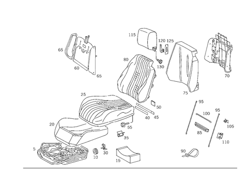 Seat Cushion for 1993 Mercedes-Benz 600SL #1