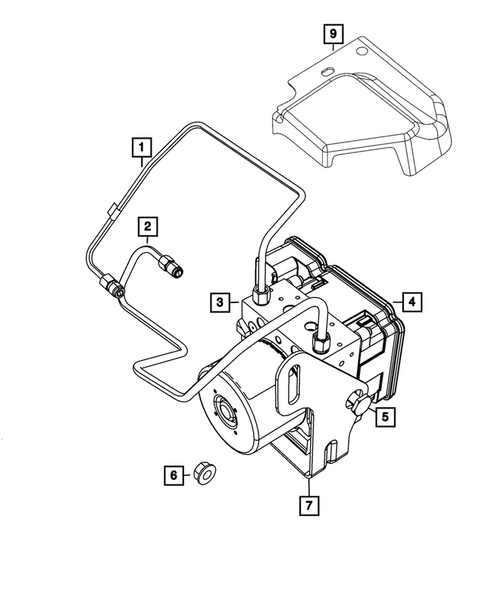 Hydraulic Control Unit, Brake Tubes and Hoses for 2024 Dodge Durango #2