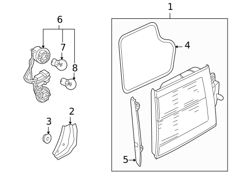 Tail Lamps for 2005 Saab 9-5 #0
