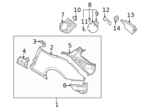 Quarter Panel & Components for 2005 Nissan 350Z #0