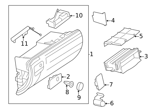 Glove Box for 2007 Mercedes-Benz R 63 AMG® #0