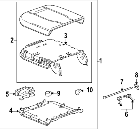 Center Console for 2025 Chevrolet Silverado 2500 HD #2