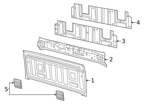 Back Panel for 2023 Ram 2500 #1