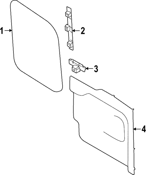 Interior Trim - Back Door for 2024 Ford E-Transit #3