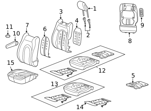 Front Seat Components for 2022 Chrysler Pacifica #2