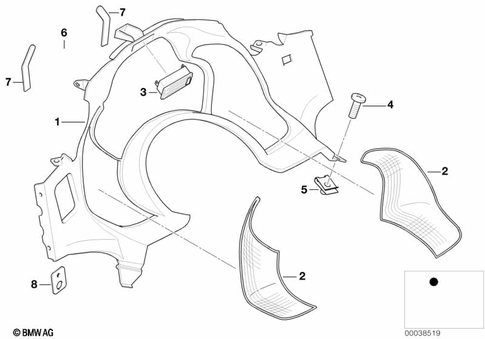 Motorcycle Trim Section, Windshield for 2005 BMW-Motorrad K 1200 LT #6
