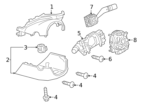 Shroud, Switches & Levers for 2024 Mazda 3 #0