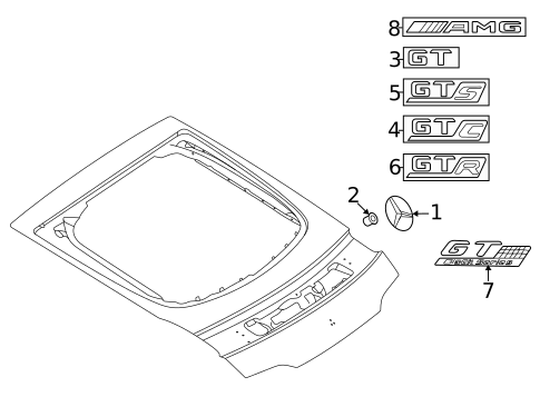 Exterior Trim - Lift Gate for 2019 Mercedes-Benz AMG® GT S #0