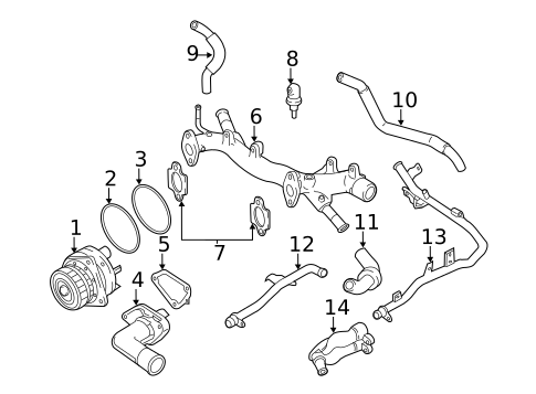 Water Pump for 2009 Nissan Murano #0