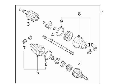 Drive Axles for 2007 Buick Terraza #0