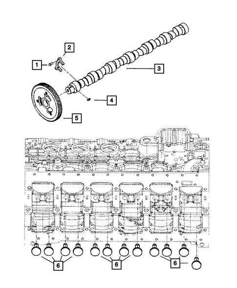 Camshaft and Valve for 2008 Dodge Ram 3500 #2