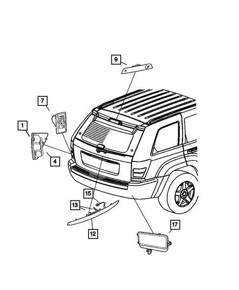 Lamps - Front, Rear and Courtesy for 2007 Jeep Grand Cherokee #0