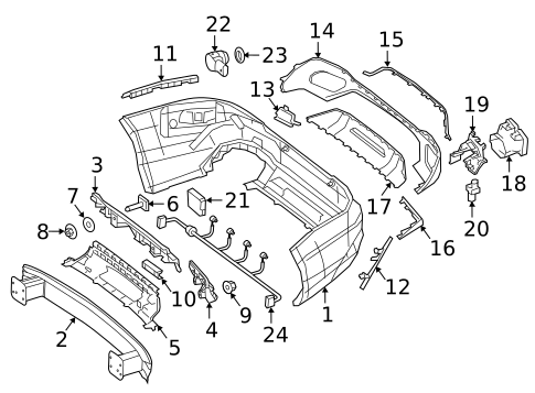 Bumper & Components - Rear for 2020 Mercedes-Benz SL 550 #0