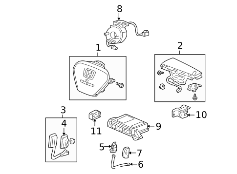 Air Bag Components for 2005 Honda Element #0