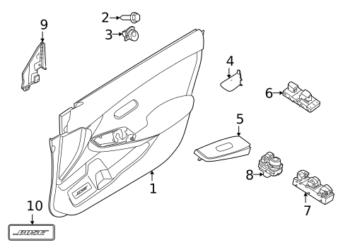 Interior Trim - Front Door for 2024 Nissan Sentra #0