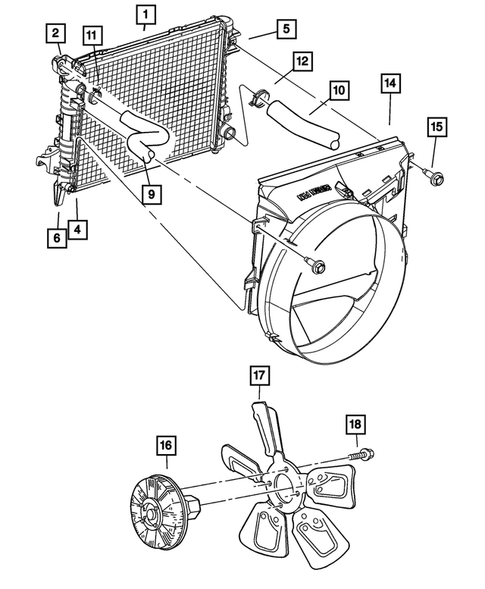 Radiator and Related Parts for 2005 Dodge Ram 3500 #0