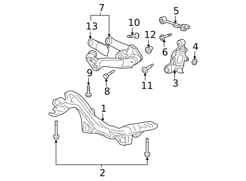 Rear Suspension for 2007 Honda CR-V #1