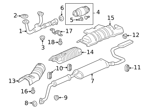 Exhaust Components for 2011 Honda Odyssey #0