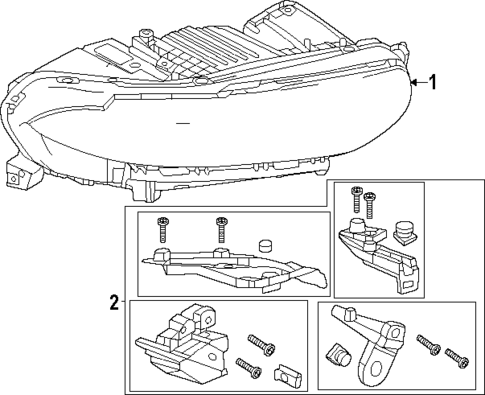 Headlamp Components for 2024 Dodge Hornet #0