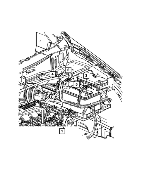 Battery, Battery Tray and Cables for 2011 Dodge Grand Caravan #1