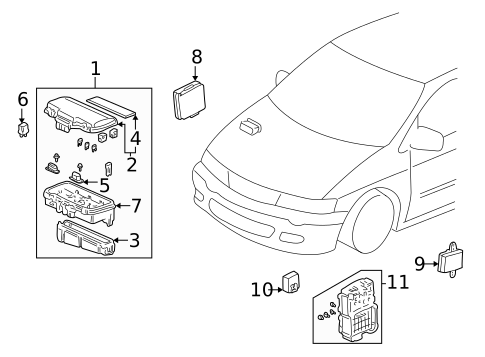 Electrical Components for 1999 Honda Odyssey #0