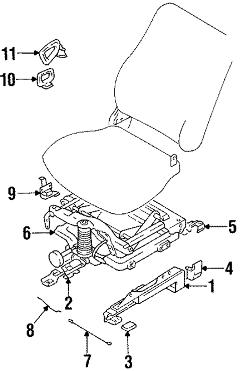 Tracks & Components for 2000 Mitsubishi Montero #1