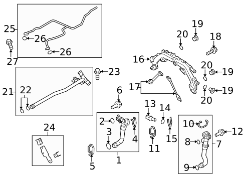 Coolant Lines for 2016 Porsche Panamera #3
