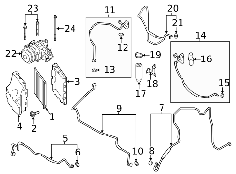 Condenser, Compressor & Lines for 2016 Porsche 911 #1