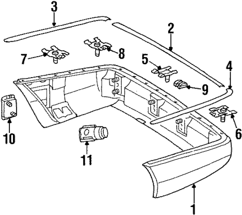 Bumper & Components - Rear for 1998 Mercedes-Benz CL600 #0