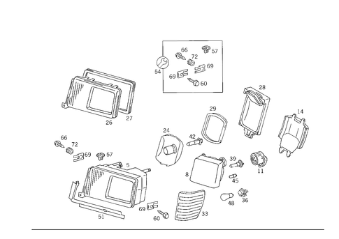 Lighting Unit for 1988 Mercedes-Benz 300E #2