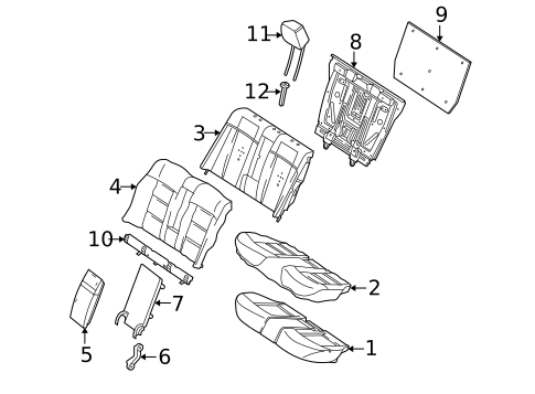 Rear Seat Components for 2015 Mercedes-Benz E63 AMG S #4