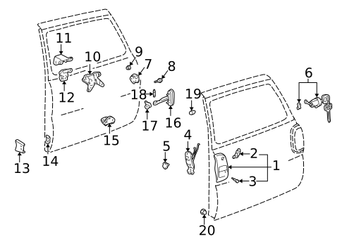 Back Door for 1999 Toyota RAV4 #0